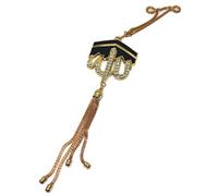 Mirror Hanging Ornament with Hanging Chain AMN-252 Car Decor Allah Arabic Names Al-Kabah Design Islam Metal Pendant Calligraphy Eid Ramadan Muslim Gift