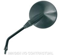 Mirror Right - Left Black Round Various