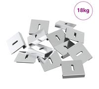 Mirror Hold Bracket Nickel Steel Wall Mount Secure Holder Hardware Kit vidaXL