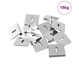 Mirror Hold Bracket Nickel Steel Wall Mount Secure Holder Hardware Kit vidaXL