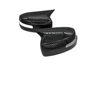 Mirror Housing Car Exterior Rearview Housings For Mitsubishi For Mirage G4 For Attrage 2016-2023 Mirror Cover Side Wing Rear Cap Shell Exterior Cover(Carbon look,1)