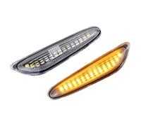 Mirror Indicator 2piece Dynamic LED Fender Light Side Marker Lamp For BMW 1 3 5 Serie E60 E61 E81 E82 E87 E88 E90 E91 E92 E93 For X1 E84 E83 E53 Turn Signal Lights(Dynamic Crystal)