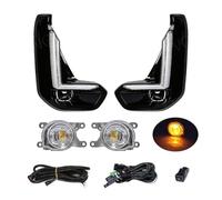 Mirror Indicator Light Car LED Fog Lamp Start-Up Animation Daytime Running Light DRL For Toyota For Hilux For Revo Streamer Turn Signal Light 12V(DRL and Fog Yellow)