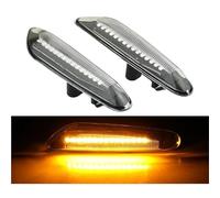 Mirror Indicator Sequential Flashing LED Turn Signal Side Marker Light Blinker For BMW For X3 E83 For X1 E84 For X5 X53 E60 E61 E46 E81 E82 E90 E92 E87 E88(Dynamic Crystal Lens)