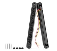 Mirror Indicator Universal Truck Trailer Light Bar 12V-24V 10Inch With Smoked Lens Flowing Turn Signal Lamp 2piece Amber LED Tail Lights Indicator