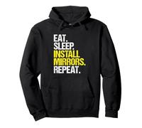Mirror Installer Eat Sleep Routine Pullover Hoodie