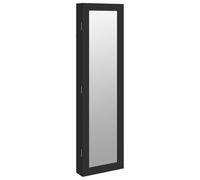 (white) vidaXL Mirror Jewellery Cabinet Jewelry Armoire Mirror Wall Mounted White