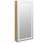 Mirror Jewellery Cabinet Mirror Armoire with LED Lights Wall Mounted vidaXL