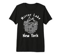 Mirror Lake Adirondack Mountains New York Premium T-Shirt