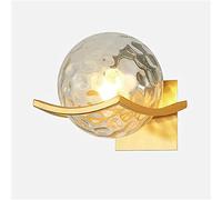 Mirror Lamp - Mirror Front Light with Glass Shade LED Wall Light Mid-Century Bathroom Vanity Mirror Headlight Compatible with Home Living Room Bedroom Wall Sconce Bedside Wall Lamp chan(Gold)