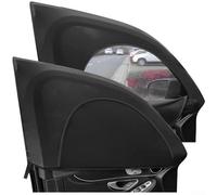 Mirror Mesh Cover Breathable Car Sun Shade Nylon Kit Side Front Rear for - Uv-blocking Ventilated For Easy-install Door-mounted Shade with Rearview 2pcs Cutouts for Privacy(FRONT SIDE)