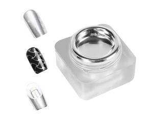 Mirror Metal Gel Polish, Uv Led Nails Art Gel, Nail Polish, Chrome Finish Paint, Smooth Mirror Effect Formula, 8ml, for Manicure Decoration Home Salon Nail Design Creativity