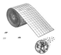 Mirror Mosaic Tile - Mosaic Tiles for Crafts, Disco Glass Crafts Stickers | Water Proof -Adhesive Cuttable Stickers, Easy to Install -Adhesive Wall Tiles for Ceiling, Kitchen, Bathroom