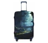 Mirror Of Wonder Luggage Cover Suitcase Protector Anti-Scratch Luggage Cover Fits 18-32inch Luggage, Black, M