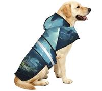 Mirror Of Wonder Waterproof Dog Raincoat And Rain Jacket For Small Medium Large Dogs With Reflective Stripes And Adjustable Belly Strap