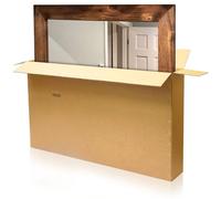Mirror Packaging Cardboard Box | Brown Sturdy Frame Box Made up of thick Cardboard with Handles | Double Walled Solid large cardboard box | Perfect for Shipping Frames, Mirrors & Paintings (XL)