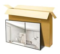 Mirror Packaging Cardboard Box | Brown Sturdy Frame Box Made up of thick Cardboard with Handles | Double Walled Solid large packaging | Perfect for Shipping Frames, Mirrors & Paintings (Large)