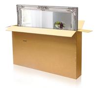 Mirror Packaging Cardboard Box | Sturdy Frame Box Made up of thick Cardboard with Handles | Double Walled Solid large cardboard box | Ideal for Shipping Frames, Mirrors & Paintings (Standard Size)