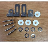 MIRROR / PICTURE HANGING KIT - Clip Set - Fitting Wall Brackets- Adjustable Fix