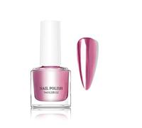 Mirror Pink Nail Polish, Metallic Nail Polish - Chrome Metallic Shine, Quick-Drying & Chip-Resistant - No UV Lamp Required for Home & Salon Manicures, Ideal for Women and Girls (5#Pink)