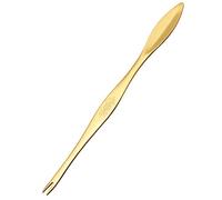 Mirror Polished Seafood Fork for Crab Legs and Claws,Gold | One-piece stainless steel build, dishwasher safe, pointed tip lifts pincer meat, no dirt hiding