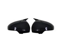 Mirror Protector Shell Car Rearview Mirror Cover Caps For Toyota For Mark X For Reiz 2010-2017 Side Door Housing Wing Shell Turn Signal Light Exteriors Part(Bright black)