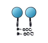 mirror rearview motorcycle For Most ATV UTV Bar End Mirrors Motorcycle Handlebar Rearview Blue Lense Anti Glare 7/8" Handle Round