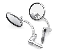 mirror rearview motorcycle Motorcycle Glossy Round Shape Handle Bar End Side Rear View Mirrors Racer Scooter Bike