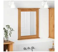 Mirror Rectangular Honey Brown Solid Pine Wood 55.5x5x70cm Wall Mount IndoorSlim