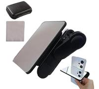 Mirror Reflection Clip Kit - Phone Camera Reflector, Mobile Photography Accessory | Portable Reusable Selfie with Reflective Mirror Design, SMA Clip, Black, Se référer au descriptif, Refer to