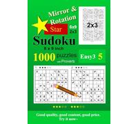 Mirror & Rotation Star Sudoku 1000 Puzzle Easy3-5: 6x9inch,9x9,2x3