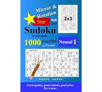 Mirror & Rotation Star Sudoku 1000 Puzzle Normal1: 6x9inch,9x9,2x3