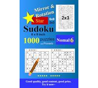 Mirror & Rotation Star Sudoku 1000 Puzzle Normal6: 6x9inch,9x9,2x3