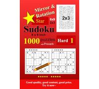 Mirror & Rotation Star Sudoku Hard1 1000 Puzzle: 6x9inch,9x9,2x3