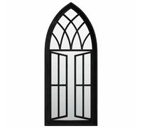 Mirror Sand Iron for Indoor Use Wall Mirror Black/Sand 100x45/70x30 cm vidaXL