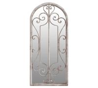 Mirror Black 100x45 cm Iron Frame Glass Indoor Rustic Wall Hanging Antique-look