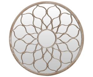 Mirror Sand Iron Round for Indoor Use Mirror Black/Sand 40x3/60x3 cm vidaXL