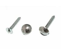 Mirror Screw and Dome Head Chrome No. 8 X 32MM 1 1/4 INCH (Pack of 8)
