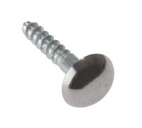 Mirror Screw Chrome Domed Top Slotted CSK ST ZP 3/4in x 8 Bag 10
