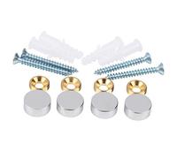 Mirror Screws,Brass Cap Decorative Mirror Nails,Φ15mm,Polished Chrome,4 PCS