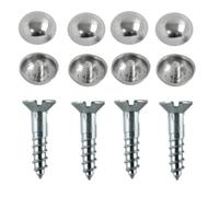 Mirror Screws with Chrome Dome Cap Covers 19mm - Decorative Glass Fixing Screws Set with 14mm Caps for Mirrors, Bathroom Panels, Signs & Furniture (Pack of 20)