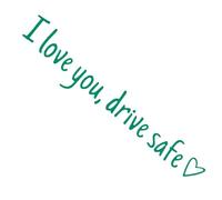 Mirror Sticker - Intermediate Cars for Drivers with Inspirational Message I Love You Drive Safely Vinyl Accessory for Family Friend