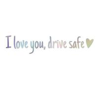 Mirror Stickers for Cars,I Love You Driving Safe Mirror Sticker,Drive Safe I Love You Rearview Mirror Decal Vinyl Stickers with Heart,Driving Safe Dresser Mirror Decals,Car Decoration Accessories