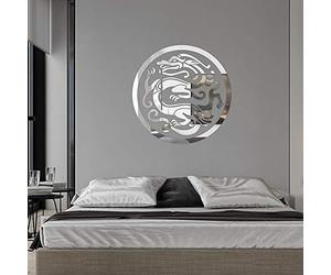 Mirror Stickers Sticker Bathroom Decor Room Decoration 3D Long Full Body Wall Mirrored Adhesive Paper Mural On The Wallpaper China Chinese Oriental Dragon Totem Exotic Retro Royal Palace Ring Round