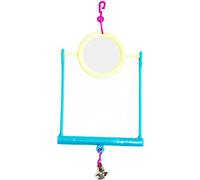 HAPPYPET The Bird House Mirror Swing Bird Toy with Bell Interactive