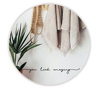 Mirror Vinly Decal, You Look Amazing Transfer Stickers, Black Font with Smooth Lines, Inspirational Quote Motivational Labels for Shower Mirror, Bathroom, Hair Studio, Ladies Room,18x2.5inches