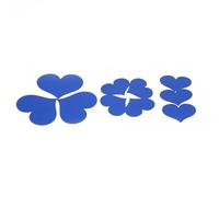Mirror Wall Art Stickers, 10pcs 3D Mirror Wall Sticker Love Hearts Self Adhesive Tile Decals Removable DIY Home Decor Art Mirr for Decoration(Blue 10pcs)