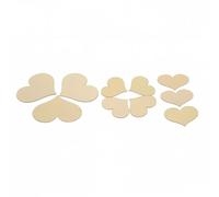 Mirror Wall Art Stickers, 10pcs 3D Mirror Wall Sticker Love Hearts Self Adhesive Tile Decals Removable DIY Home Decor Art Mirr for Decoration(Gold 10pcs)