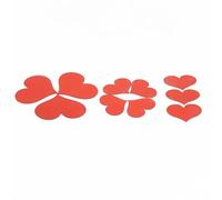 Mirror Wall Art Stickers, 10pcs 3D Mirror Wall Sticker Love Hearts Self Adhesive Tile Decals Removable DIY Home Decor Art Mirr for Decoration(Red 10pcs)