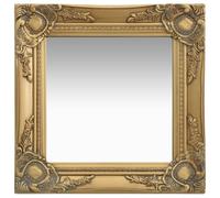 vidaXL Wall Mirror Baroque Style 40x40 cm White Hanging Mirror Bathroom Mirror
